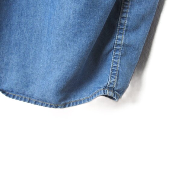 Ariat Women's Size 2X Blue Chambray Dress Button Western 100% Tencel - Picture 5 of 12